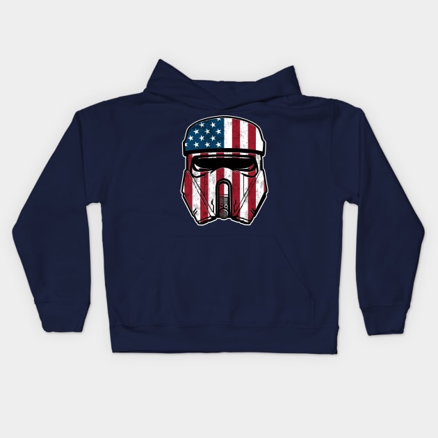 Patriot trooper V1 Kids Hoodie by MatamorosGraphicDesign